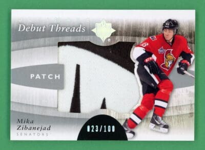 Mika Zibanejad 2011-12 UD Ultimate Debut Threads Patch 023/100