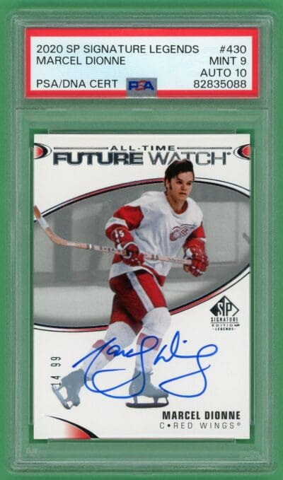 Marcel Dionne 2020-21 Upper Deck SP Legends All-Time Future Watch /99 #430 PSA 9