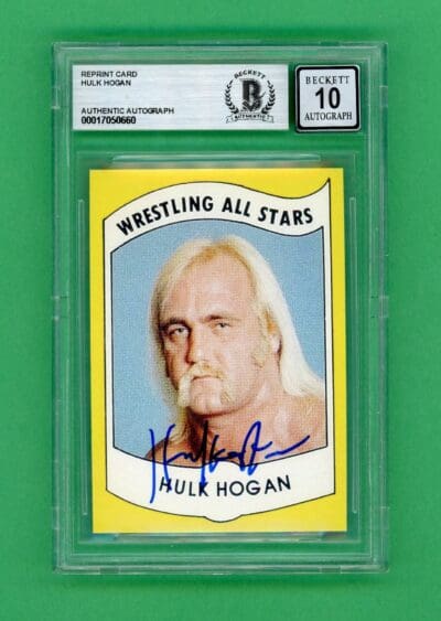 1982 Wrestling All Stars Hulk Hogan Reprint Autographed Signed BGS 10 Authentic