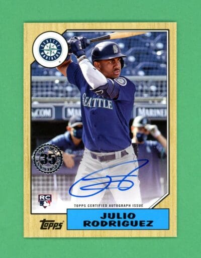 Julio Rodriguez 2022 Topps 1987 35TH Anniversary Rookie Auto #87BA-JRO