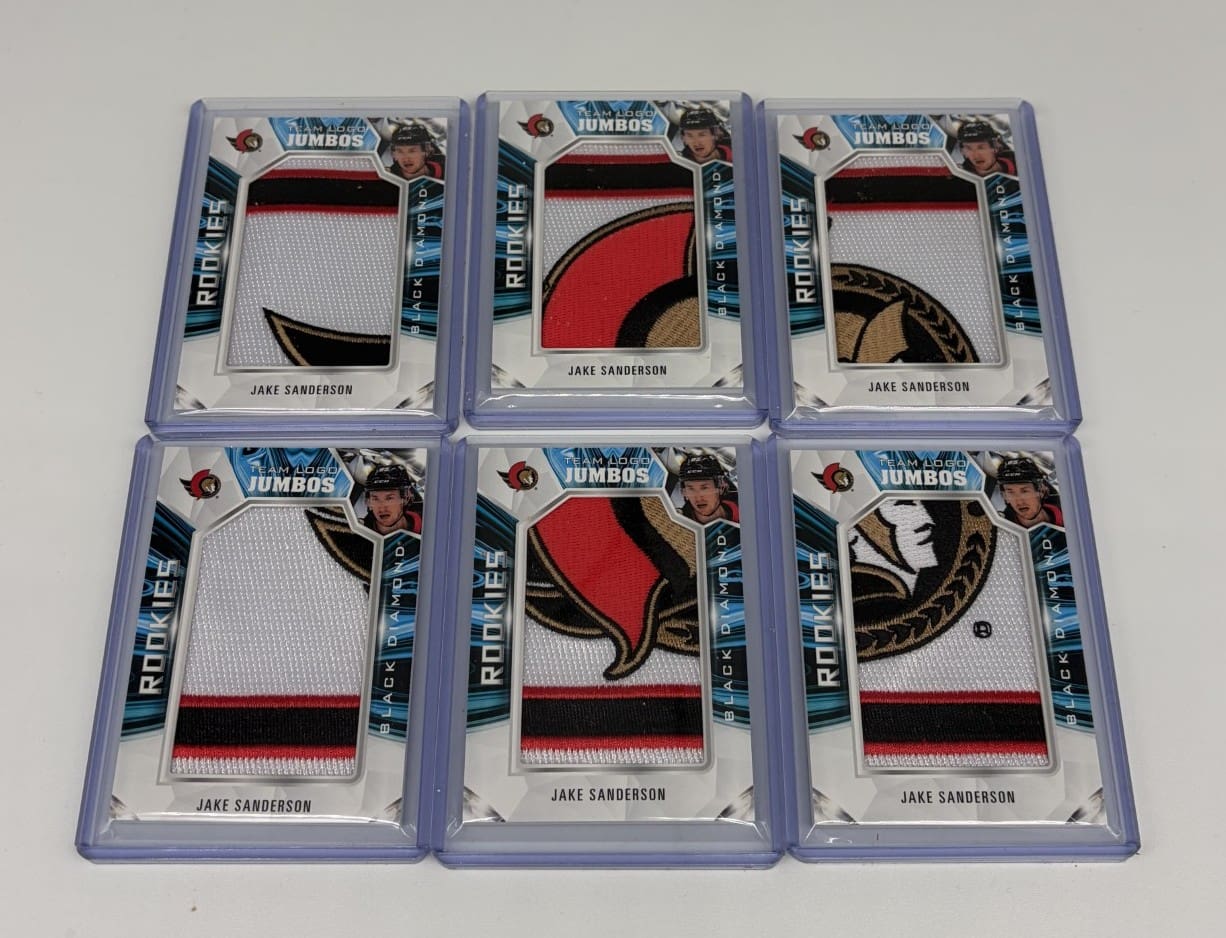 Jake Sanderson 22-23 Black Diamond Rookie Team Logo Jumbo Complete Set #TRL-JS