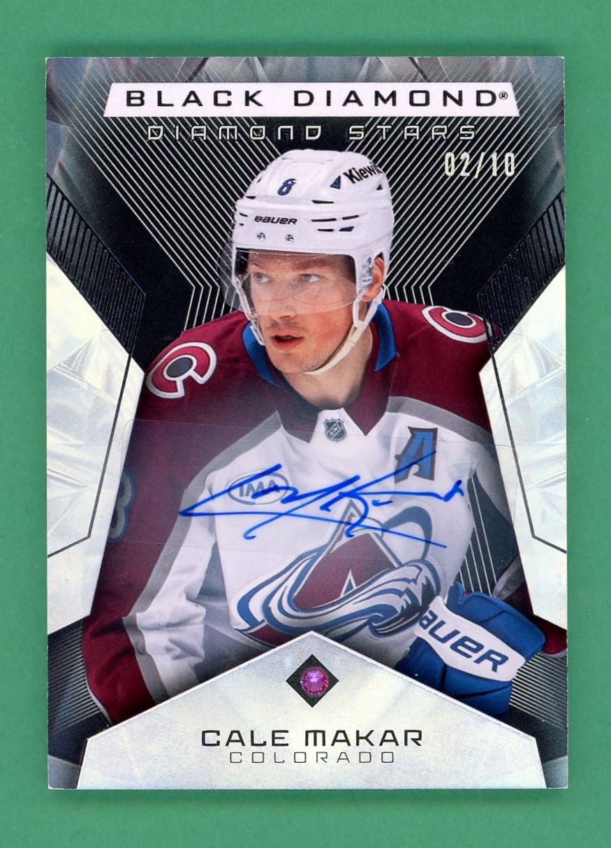 Cale Makar 25-26 Upper Deck Black Diamond Diamond Stars Auto/Relic /10 #BDS-MA