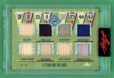 Ruth, Jeter, Mccarthy, Mattingly, Munson, Maris, Jackson, Rivera 25 Leaf /6 ATA-11