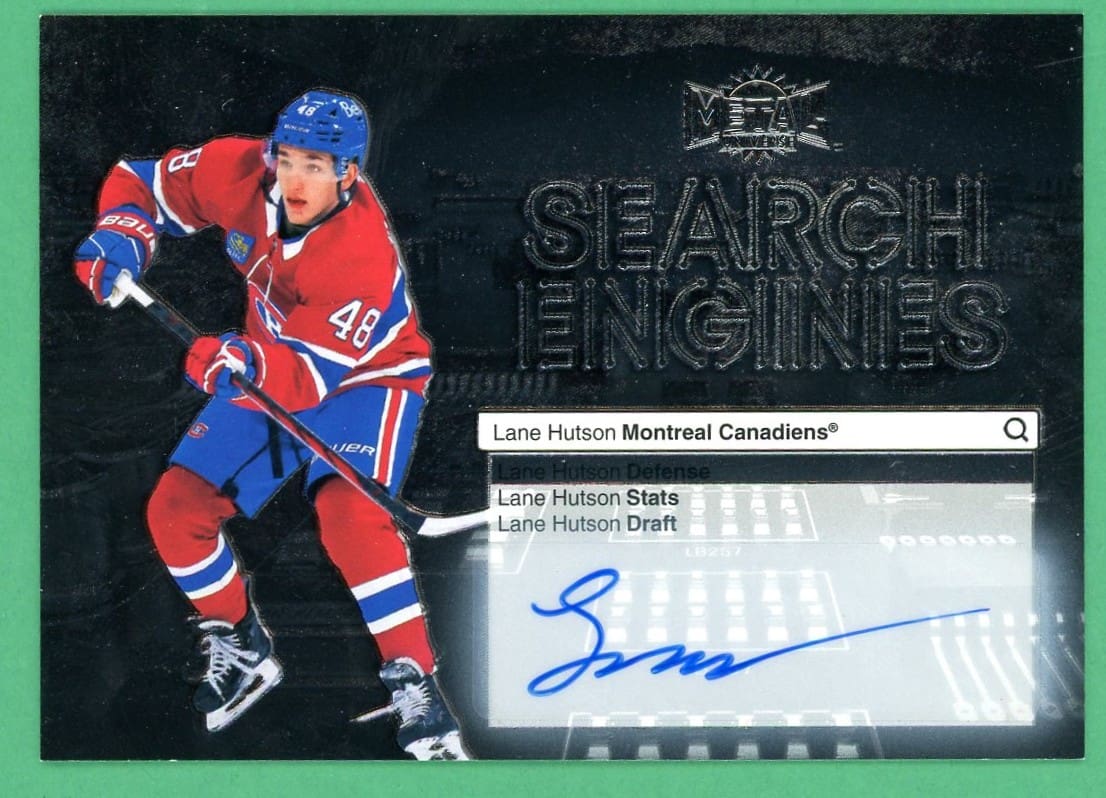 Lane Hutson 2024-25 Skybox Metal Search Engines Rookie Auto #ST-22