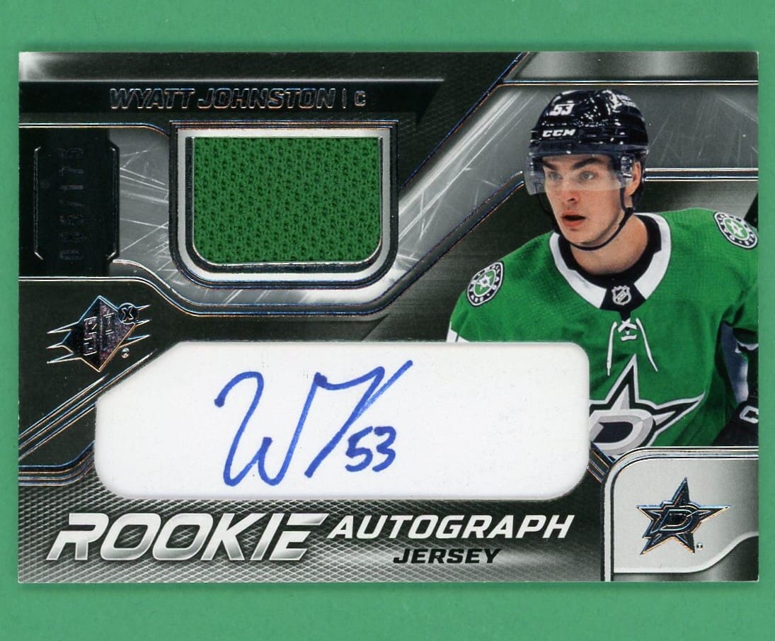 Wyatt Johnson 2022-23 SPX Stars Rookie Autograph Jersey Patch /175 #WJ