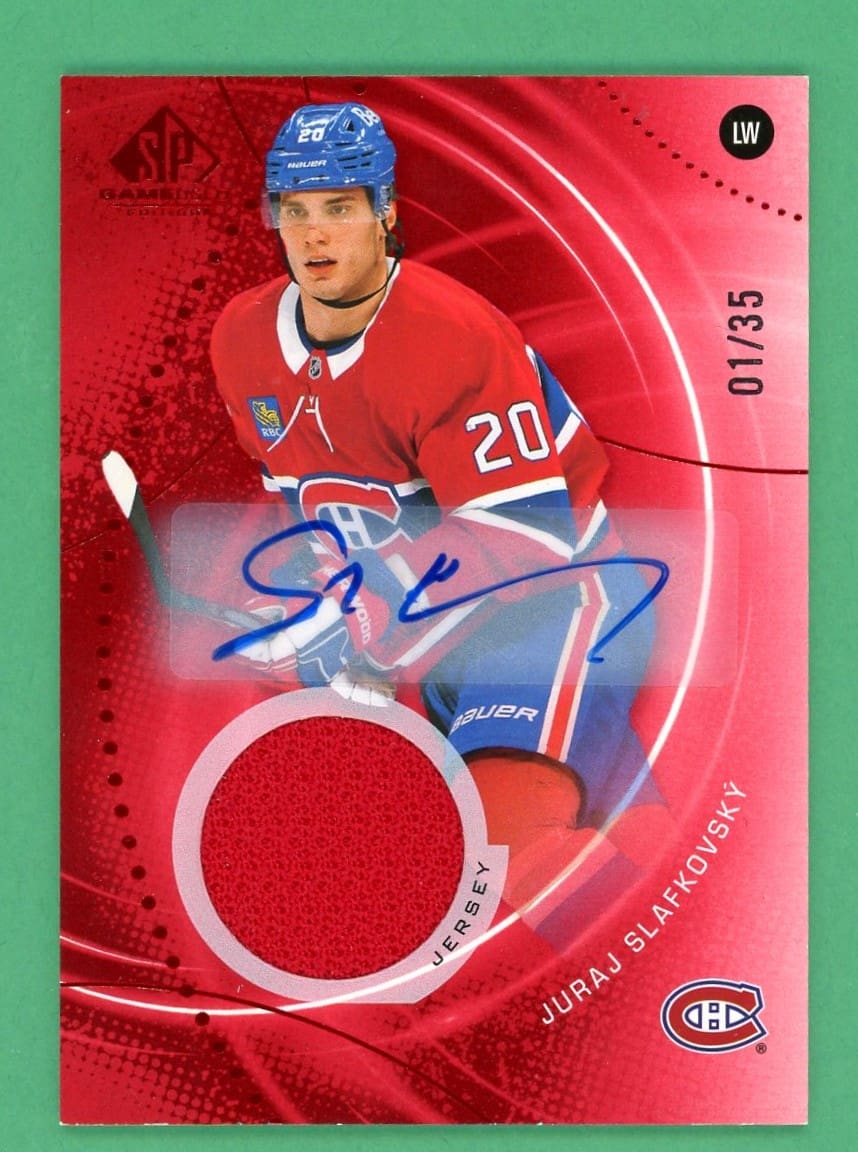 Juraj Slafkovsky 2025-26 Sp Game Used Red Patch Auto /35 #196