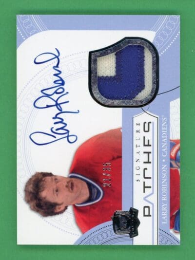 2011-12 Upper Deck The Cup Larry Robinson Signature Patches /35 #SP-LR