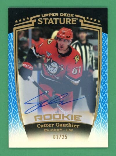 2024-25 Upper Deck Stature Cutter Gauthier Blue Rookie Auto /25 #38