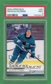 Macklin Celebrini 2024-25 Upper Deck Series 2 Young Guns #451 PSA 9