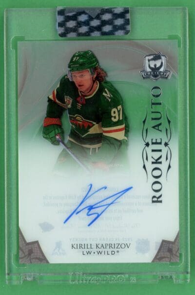 Kirill Kaprizov 2023-24 Upper Deck Clear Cut The Cup Tribute Rookie Auto #RT-KK