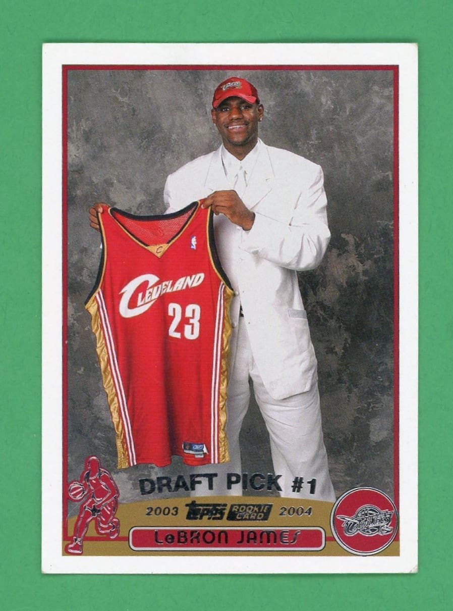 Lebron James 2003-04 Topps Draft Pick #1 Rookie Card #221 EX