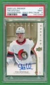 Tim Stutzle 2020-21 Upper Deck Premier Gold Rookie Auto /35 #75 PSA 9