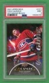 Cole Caufield 2021-22 Upper Deck Series 2 Young Guns Canvas Black #C211 PSA 9