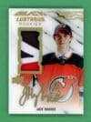 Jack Hughes 19-20 Upper Deck Black Lustrous Rookies Gold Patch/Auto /5 #LR-JH
