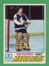 Mike Palmateer 1977-78 Topps Toronto Maple Leafs Rookie Card #211