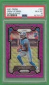 Jahmyr Gibbs 2023 Panini Prizm Purple Wave Rookie /99 PSA 10 Lions #331