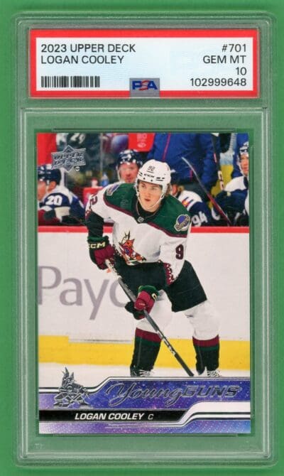 Logan Cooley 2023-24 Upper Deck Extended Young Guns #701 PSA 10