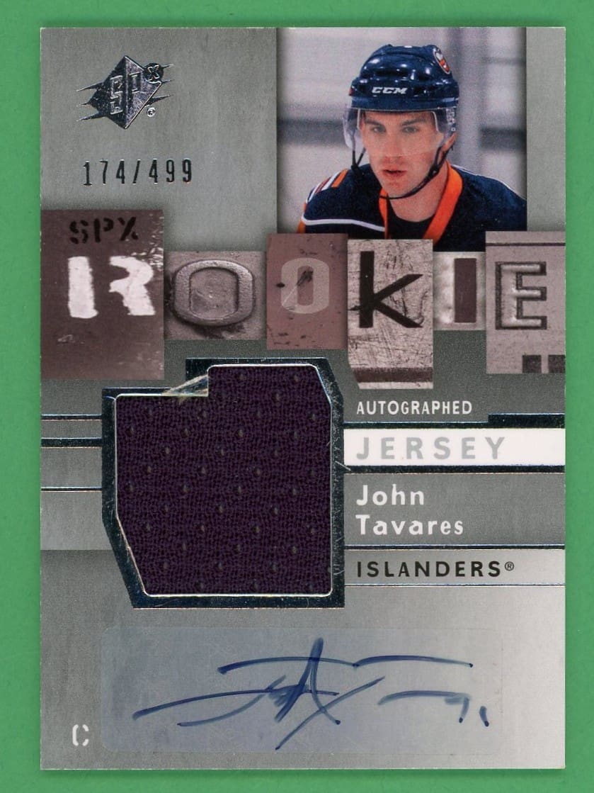 John Tavares 2009-10 Upper Deck SPx Rookie Patch Auto /499 Card #180