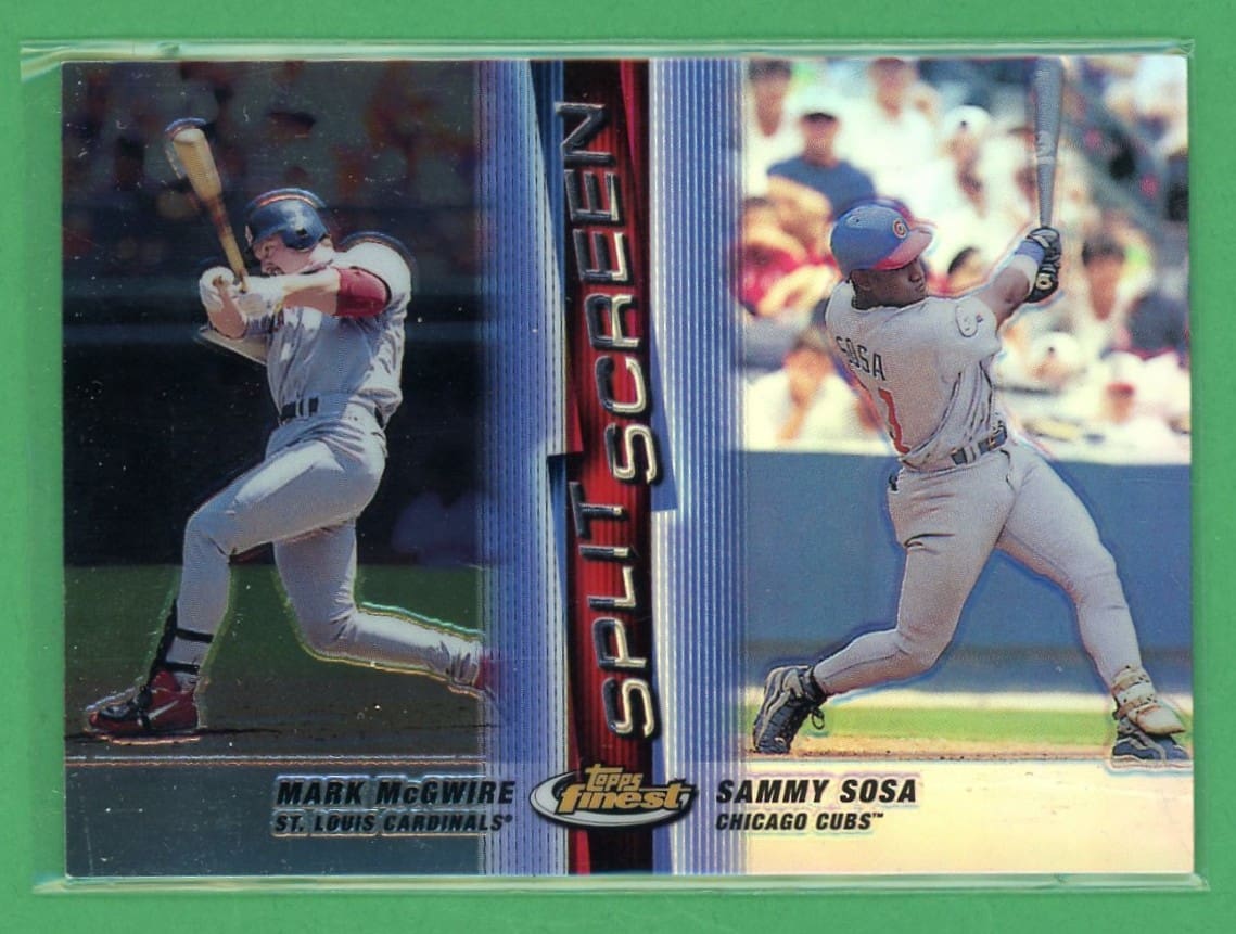 Mark McGwire Sammy Sosa 1999 Topps Finest Split Screen Refractor #SS1