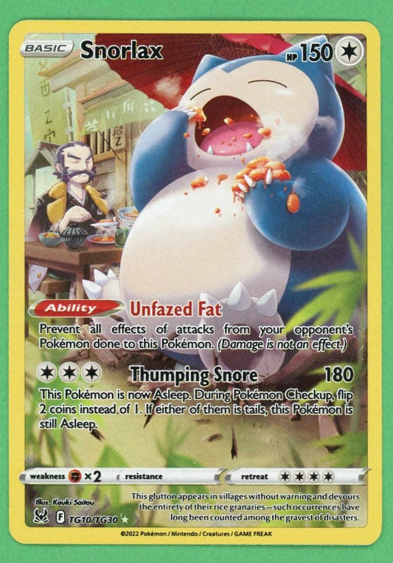 Snorlax Pokemon Lost Origin Trainer Gallery TG10/TG30 | Outpost