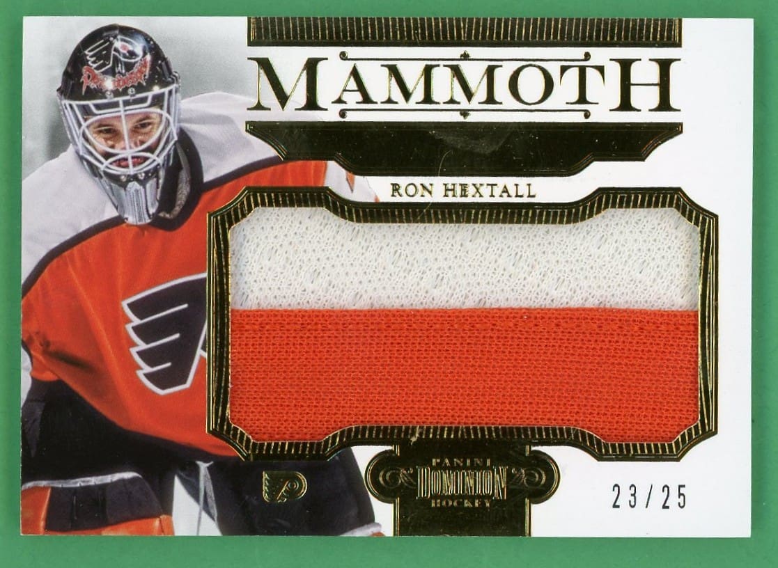 Ron Hextall 2013-14 Panini Dominion Mammoth Game Used Jersey /25 #M-HX Flyers