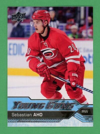 Sebastian Aho 2016-17 Upper Deck Series 1 Young Guns #210