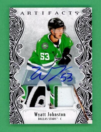 Wyatt Johnston 2025-26 Upper Deck Artifacts Purple Auto Materials /10 #113