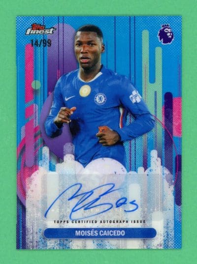 Moises Caicedo 2025-26 Topps Premier League Blue Refractor Auto /99 #FA-MC
