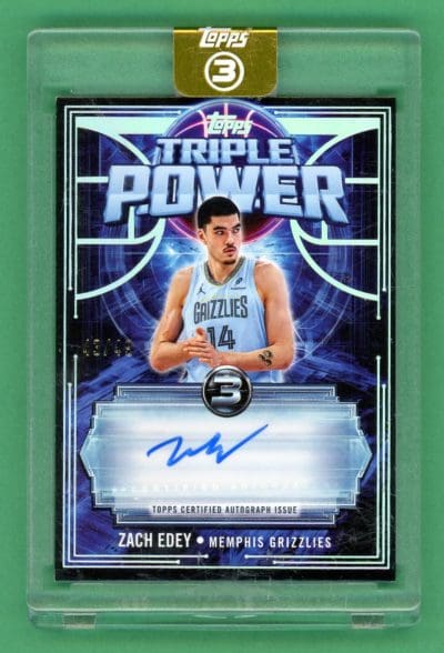 Zach Edey 2025-26 Topps 3 Triple Power Auto /49 #TP-ZE