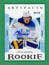 Owen Power 2022-23 Upper Deck Artifacts Dual Purple Patch/Auto Rookie /10 #171