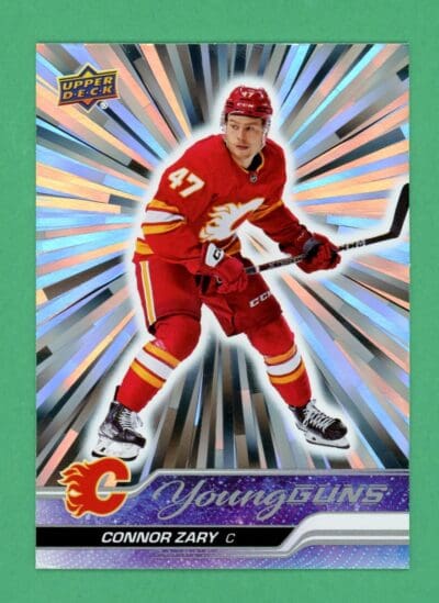 Connor Zary 2023-24 Upper Deck Series 2 Young Guns Outburst #496