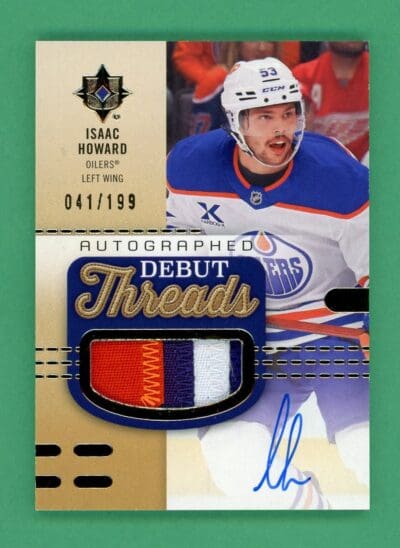 Isaac Howard 2025-26 Upper Deck Ultimate Autograped Debut Threads /199 #ADT-IH